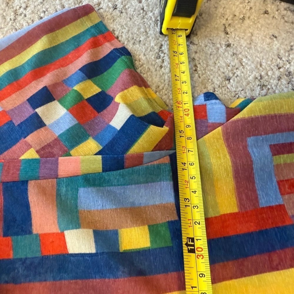 Jocomomola M EUC Multicolor Geometric Top with centre pleat and shoulder detail - Picture 15 of 16